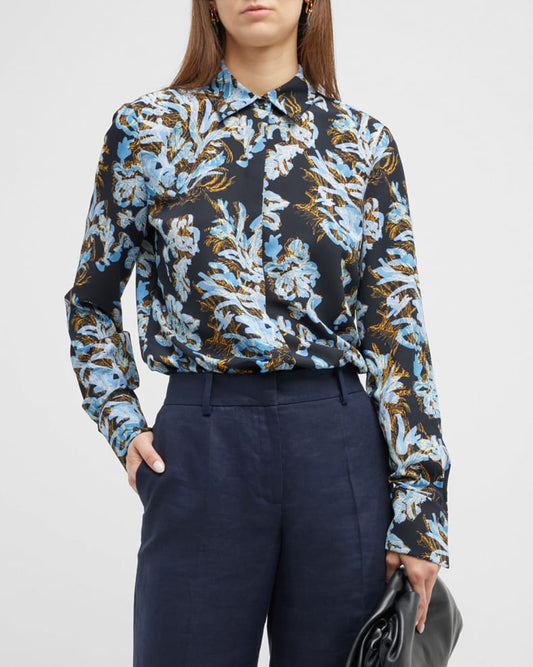 Abstract-Print Button-Down